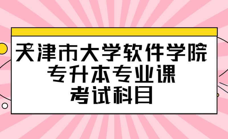 天津市大學(xué)軟件學(xué)院專升本專業(yè)課考試科目