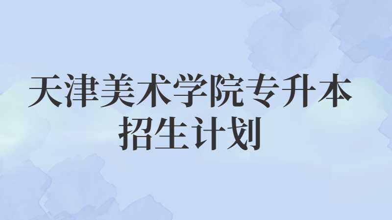 天津美術(shù)學(xué)院專升本招生計劃匯總2022年