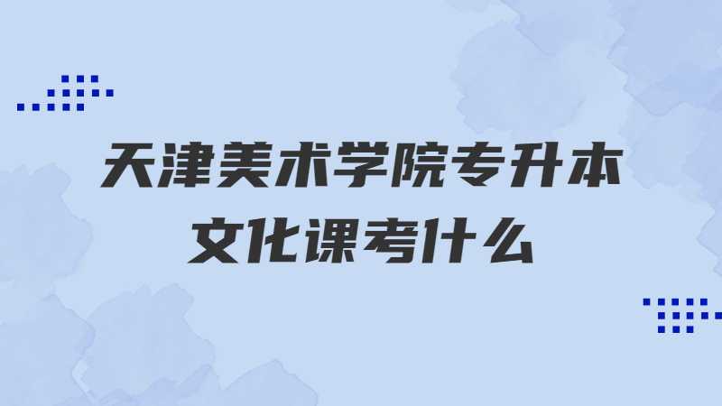 天津美術(shù)學院專升本文化課考什么,？（2022~2021）