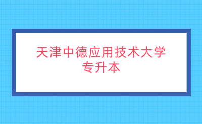 天津中德應用技術大學專升本